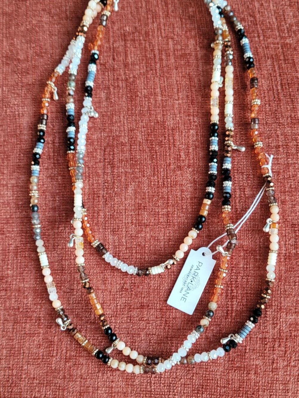 Park Lane Laguna Brown Beaded 60" Necklace - NEW
